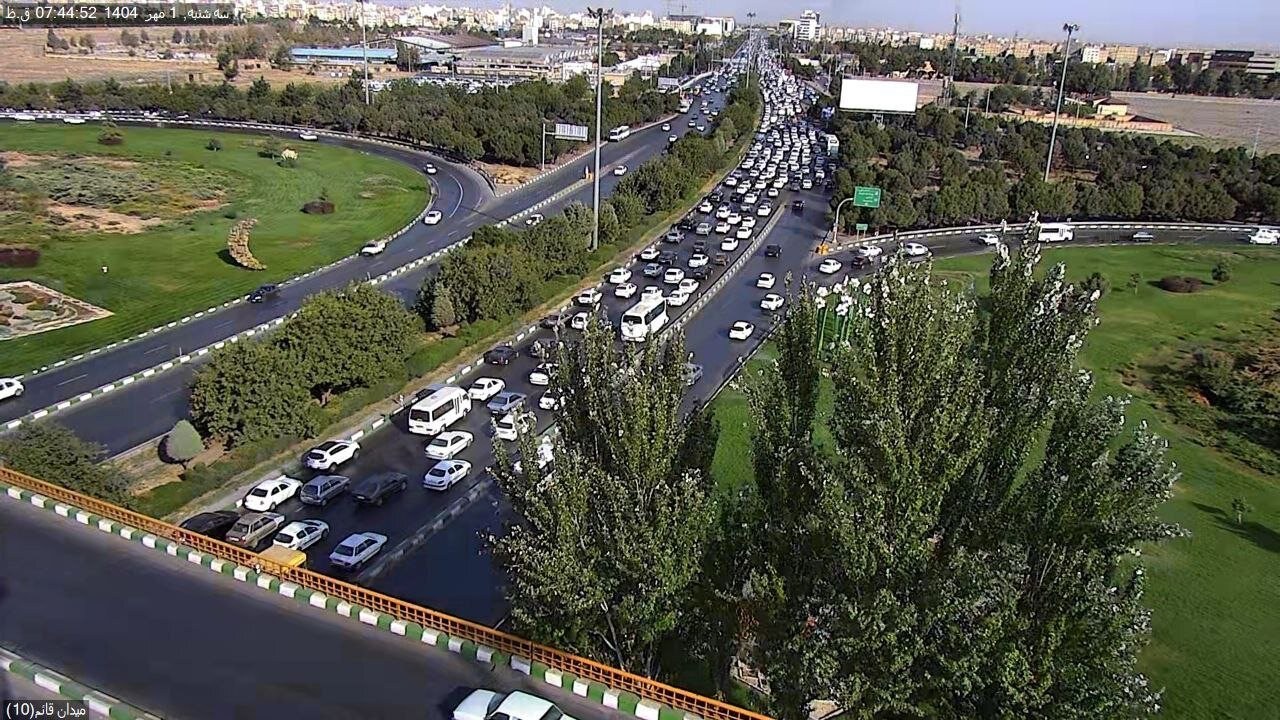 اعلام آخرین وضعیت ترافیک سطح شهر مشهد در روز اول مهرماه