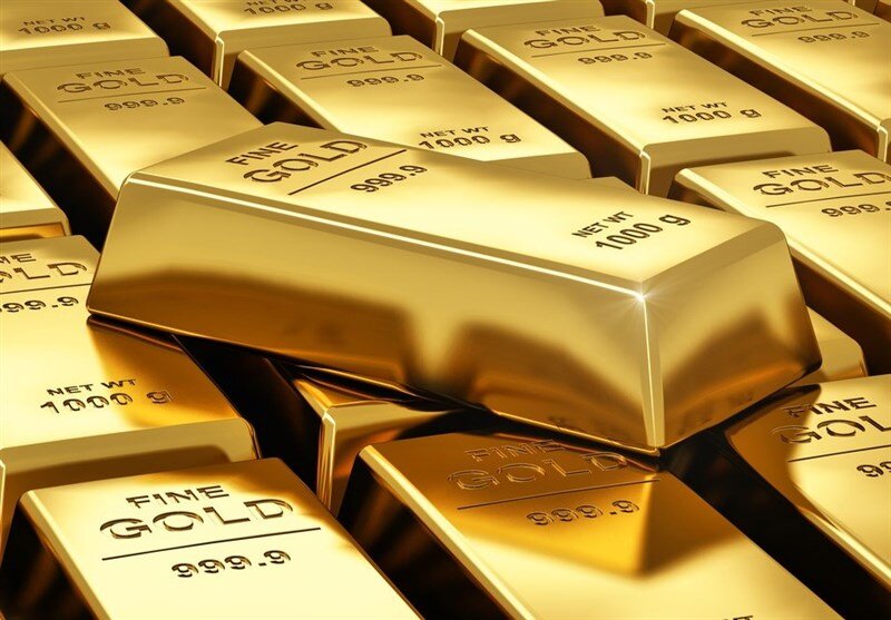 نمودار کاهش قیمت جهانی طلا و شمش‌های طلا